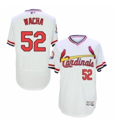 Men's Majestic St. Louis Cardinals #52 Michael Wacha White Flexbase Authentic Collection Cooperstown MLB Jersey