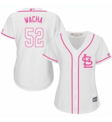 Women's Majestic St. Louis Cardinals #52 Michael Wacha Replica White Fashion MLB Jersey Women's Majestic St. Louis Cardinals #52 Michael Wacha Replica White Fashion MLB Jersey
