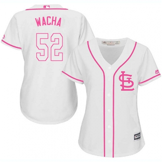 Women's Majestic St. Louis Cardinals #52 Michael Wacha Replica White Fashion MLB Jersey Women's Majestic St. Louis Cardinals #52 Michael Wacha Replica White Fashion MLB Jersey