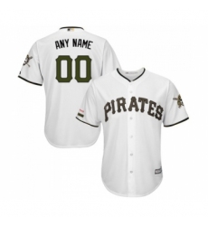Men's Pittsburgh Pirates Customized Replica White Alternate Cool Base Baseball Jersey