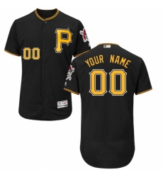 Men's Pittsburgh Pirates Majestic Alternate Black Flex Base Authentic Collection Custom Jersey