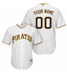 Men's Pittsburgh Pirates Majestic White Cool Base Custom Jersey