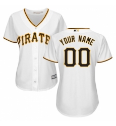 Women's Pittsburgh Pirates Majestic White Home Cool Base Custom Jersey