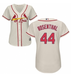 Women's Majestic St. Louis Cardinals #44 Trevor Rosenthal Authentic Cream Alternate Cool Base MLB Jersey