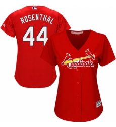 Women's Majestic St. Louis Cardinals #44 Trevor Rosenthal Authentic Red Alternate Cool Base MLB Jersey