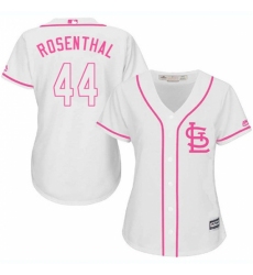 Women's Majestic St. Louis Cardinals #44 Trevor Rosenthal Authentic White Fashion Cool Base MLB Jersey