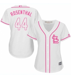 Women's Majestic St. Louis Cardinals #44 Trevor Rosenthal Replica White Fashion Cool Base MLB Jersey