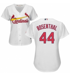 Women's Majestic St. Louis Cardinals #44 Trevor Rosenthal Replica White Home Cool Base MLB Jersey