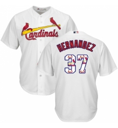 Men's Majestic St. Louis Cardinals #37 Keith Hernandez Authentic White Team Logo Fashion Cool Base MLB Jersey Men's Majestic St. Louis Cardinals #37 Keith Hernandez Authentic White Team Logo Fashion Cool Base MLB Jersey