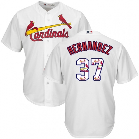 Men's Majestic St. Louis Cardinals #37 Keith Hernandez Authentic White Team Logo Fashion Cool Base MLB Jersey Men's Majestic St. Louis Cardinals #37 Keith Hernandez Authentic White Team Logo Fashion Cool Base MLB Jersey