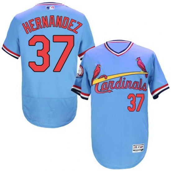 Men's Majestic St. Louis Cardinals #37 Keith Hernandez Light Blue Flexbase Authentic Collection Cooperstown MLB Jersey Men's Majestic St. Louis Cardinals #37 Keith Hernandez Light Blue Flexbase Authentic Collection Cooperstown MLB Jersey