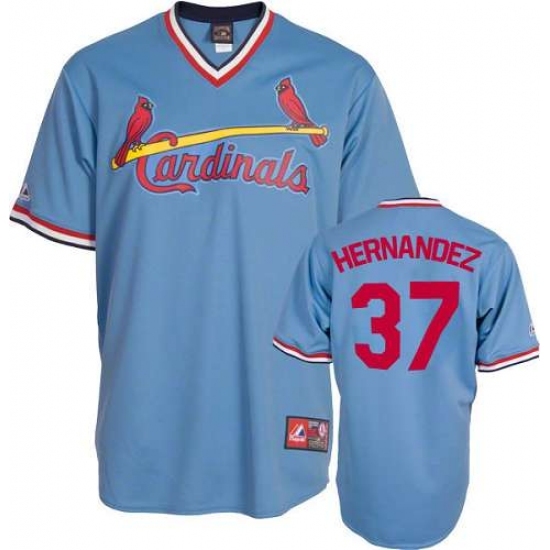 Men's Majestic St. Louis Cardinals #37 Keith Hernandez Replica Blue Cooperstown Throwback MLB Jersey Men's Majestic St. Louis Cardinals #37 Keith Hernandez Replica Blue Cooperstown Throwback MLB Jersey