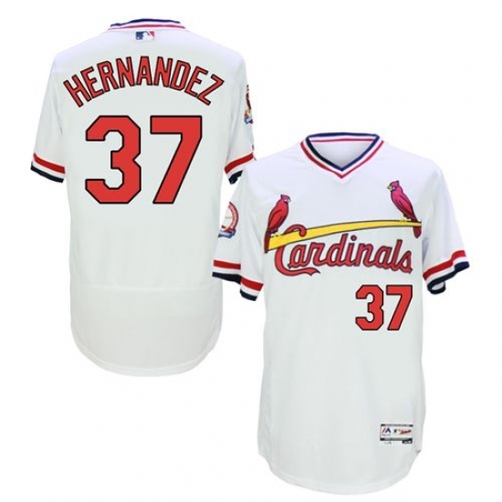 Men's Majestic St. Louis Cardinals #37 Keith Hernandez White Flexbase Authentic Collection Cooperstown MLB Jersey Men's Majestic St. Louis Cardinals #37 Keith Hernandez White Flexbase Authentic Collection Cooperstown MLB Jersey