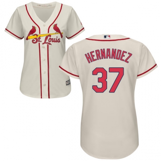 Women's Majestic St. Louis Cardinals #37 Keith Hernandez Replica Cream Alternate Cool Base MLB Jersey Women's Majestic St. Louis Cardinals #37 Keith Hernandez Replica Cream Alternate Cool Base MLB Jersey