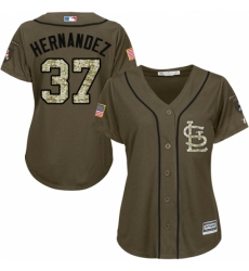 Women's Majestic St. Louis Cardinals #37 Keith Hernandez Replica Green Salute to Service MLB Jersey Women's Majestic St. Louis Cardinals #37 Keith Hernandez Replica Green Salute to Service MLB Jersey