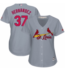 Women's Majestic St. Louis Cardinals #37 Keith Hernandez Replica Grey Road Cool Base MLB Jersey Women's Majestic St. Louis Cardinals #37 Keith Hernandez Replica Grey Road Cool Base MLB Jersey
