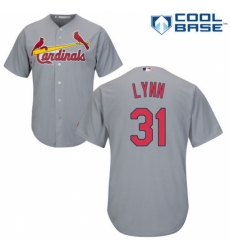 Men's Majestic St. Louis Cardinals #31 Lance Lynn Replica Grey Road Cool Base MLB Jersey Men's Majestic St. Louis Cardinals #31 Lance Lynn Replica Grey Road Cool Base MLB Jersey