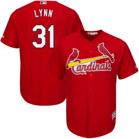 Men's Majestic St. Louis Cardinals #31 Lance Lynn Replica Red Alternate Cool Base MLB Jersey Men's Majestic St. Louis Cardinals #31 Lance Lynn Replica Red Alternate Cool Base MLB Jersey