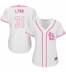 Women's Majestic St. Louis Cardinals #31 Lance Lynn Authentic White Fashion Cool Base MLB Jersey Women's Majestic St. Louis Cardinals #31 Lance Lynn Authentic White Fashion Cool Base MLB Jersey
