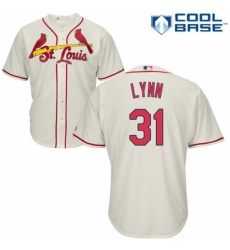 Youth Majestic St. Louis Cardinals #31 Lance Lynn Replica Cream Alternate Cool Base MLB Jersey Youth Majestic St. Louis Cardinals #31 Lance Lynn Replica Cream Alternate Cool Base MLB Jersey