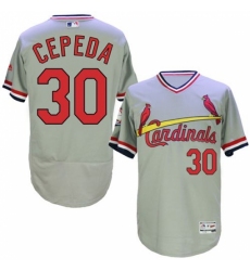 Men's Majestic St. Louis Cardinals #30 Orlando Cepeda Grey Flexbase Authentic Collection Cooperstown MLB Jersey Men's Majestic St. Louis Cardinals #30 Orlando Cepeda Grey Flexbase Authentic Collection Cooperstown MLB Jersey