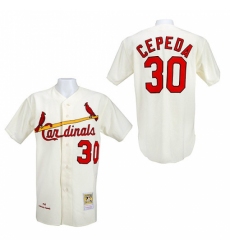 Men's Mitchell and Ness 1967 St. Louis Cardinals #30 Orlando Cepeda Replica Cream Throwback MLB Jersey Men's Mitchell and Ness 1967 St. Louis Cardinals #30 Orlando Cepeda Replica Cream Throwback MLB Jersey