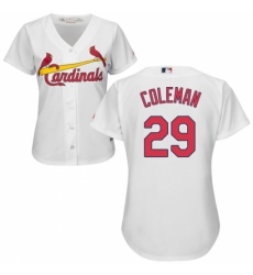 Women's Majestic St. Louis Cardinals #29 Vince Coleman Authentic White Home Cool Base MLB Jersey