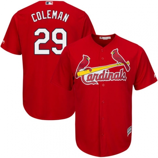 Youth Majestic St. Louis Cardinals #29 Vince Coleman Replica Red Alternate Cool Base MLB Jersey Youth Majestic St. Louis Cardinals #29 Vince Coleman Replica Red Alternate Cool Base MLB Jersey