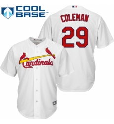 Youth Majestic St. Louis Cardinals #29 Vince Coleman Replica White Home Cool Base MLB Jersey