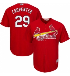 Men's Majestic St. Louis Cardinals #29 Chris Carpenter Replica Red Alternate Cool Base MLB Jersey Men's Majestic St. Louis Cardinals #29 Chris Carpenter Replica Red Alternate Cool Base MLB Jersey