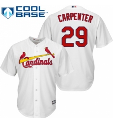 Men's Majestic St. Louis Cardinals #29 Chris Carpenter Replica White Home Cool Base MLB Jersey Men's Majestic St. Louis Cardinals #29 Chris Carpenter Replica White Home Cool Base MLB Jersey