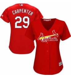 Women's Majestic St. Louis Cardinals #29 Chris Carpenter Replica Red Alternate Cool Base MLB Jersey Women's Majestic St. Louis Cardinals #29 Chris Carpenter Replica Red Alternate Cool Base MLB Jersey
