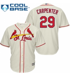Youth Majestic St. Louis Cardinals #29 Chris Carpenter Replica Cream Alternate Cool Base MLB Jersey Youth Majestic St. Louis Cardinals #29 Chris Carpenter Replica Cream Alternate Cool Base MLB Jersey