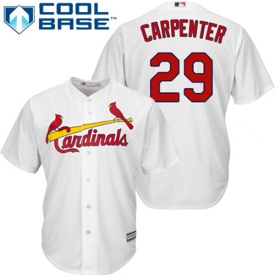 Youth Majestic St. Louis Cardinals #29 Chris Carpenter Replica White Home Cool Base MLB Jersey Youth Majestic St. Louis Cardinals #29 Chris Carpenter Replica White Home Cool Base MLB Jersey