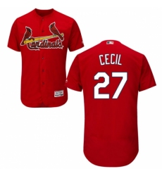 Men's Majestic St. Louis Cardinals #27 Brett Cecil Red Flexbase Authentic Collection MLB Jersey