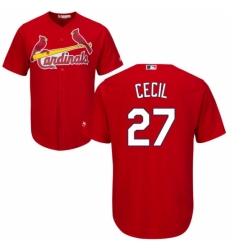 Men's Majestic St. Louis Cardinals #27 Brett Cecil Replica Red Cool Base MLB Jersey