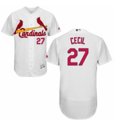 Men's Majestic St. Louis Cardinals #27 Brett Cecil White Flexbase Authentic Collection MLB Jersey