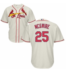 Men's Majestic St. Louis Cardinals #25 Mark McGwire Replica Cream Alternate Cool Base MLB Jersey Men's Majestic St. Louis Cardinals #25 Mark McGwire Replica Cream Alternate Cool Base MLB Jersey