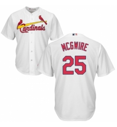 Men's Majestic St. Louis Cardinals #25 Mark McGwire Replica White Home Cool Base MLB Jersey Men's Majestic St. Louis Cardinals #25 Mark McGwire Replica White Home Cool Base MLB Jersey