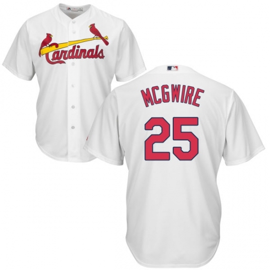 Youth Majestic St. Louis Cardinals #25 Mark McGwire Replica White Home Cool Base MLB Jersey Youth Majestic St. Louis Cardinals #25 Mark McGwire Replica White Home Cool Base MLB Jersey