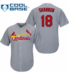 Men's Majestic St. Louis Cardinals #18 Mike Shannon Replica Grey Road Cool Base MLB Jersey Men's Majestic St. Louis Cardinals #18 Mike Shannon Replica Grey Road Cool Base MLB Jersey