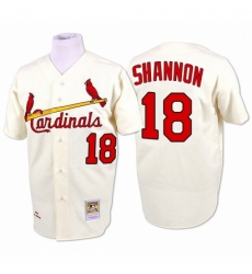 Men's Mitchell and Ness St. Louis Cardinals #18 Mike Shannon Replica Cream 1964 Throwback MLB Jersey Men's Mitchell and Ness St. Louis Cardinals #18 Mike Shannon Replica Cream 1964 Throwback MLB Jersey