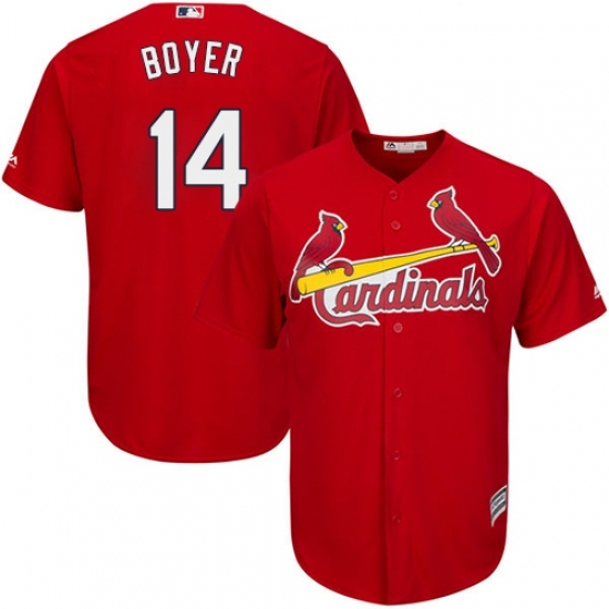 Men's Majestic St. Louis Cardinals #14 Ken Boyer Replica Red Alternate Cool Base MLB Jersey Men's Majestic St. Louis Cardinals #14 Ken Boyer Replica Red Alternate Cool Base MLB Jersey