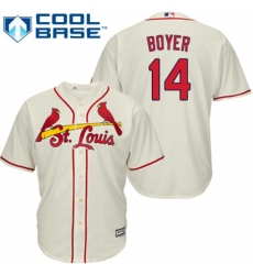 Youth Majestic St. Louis Cardinals #14 Ken Boyer Replica Cream Alternate Cool Base MLB Jersey Youth Majestic St. Louis Cardinals #14 Ken Boyer Replica Cream Alternate Cool Base MLB Jersey