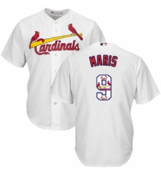 Men's Majestic St. Louis Cardinals #9 Roger Maris Authentic White Team Logo Fashion Cool Base MLB Jersey Men's Majestic St. Louis Cardinals #9 Roger Maris Authentic White Team Logo Fashion Cool Base MLB Jersey