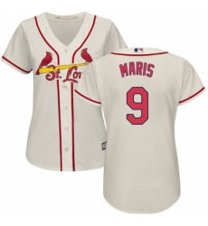 Women's Majestic St. Louis Cardinals #9 Roger Maris Replica Cream Alternate Cool Base MLB Jersey Women's Majestic St. Louis Cardinals #9 Roger Maris Replica Cream Alternate Cool Base MLB Jersey