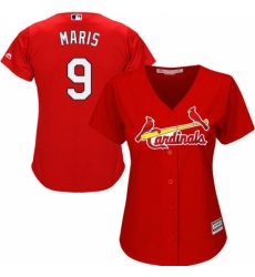Women's Majestic St. Louis Cardinals #9 Roger Maris Replica Red Alternate Cool Base MLB Jersey Women's Majestic St. Louis Cardinals #9 Roger Maris Replica Red Alternate Cool Base MLB Jersey