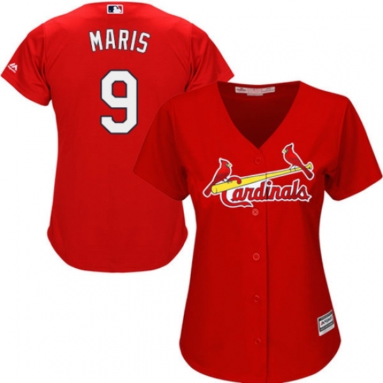 Women's Majestic St. Louis Cardinals #9 Roger Maris Replica Red Alternate Cool Base MLB Jersey Women's Majestic St. Louis Cardinals #9 Roger Maris Replica Red Alternate Cool Base MLB Jersey