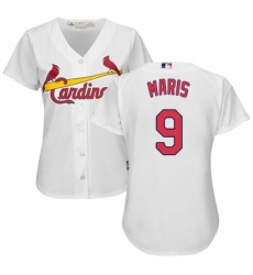 Women's Majestic St. Louis Cardinals #9 Roger Maris Replica White Home Cool Base MLB Jersey Women's Majestic St. Louis Cardinals #9 Roger Maris Replica White Home Cool Base MLB Jersey