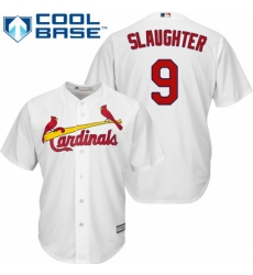 Men's Majestic St. Louis Cardinals #9 Enos Slaughter Replica White Home Cool Base MLB Jersey